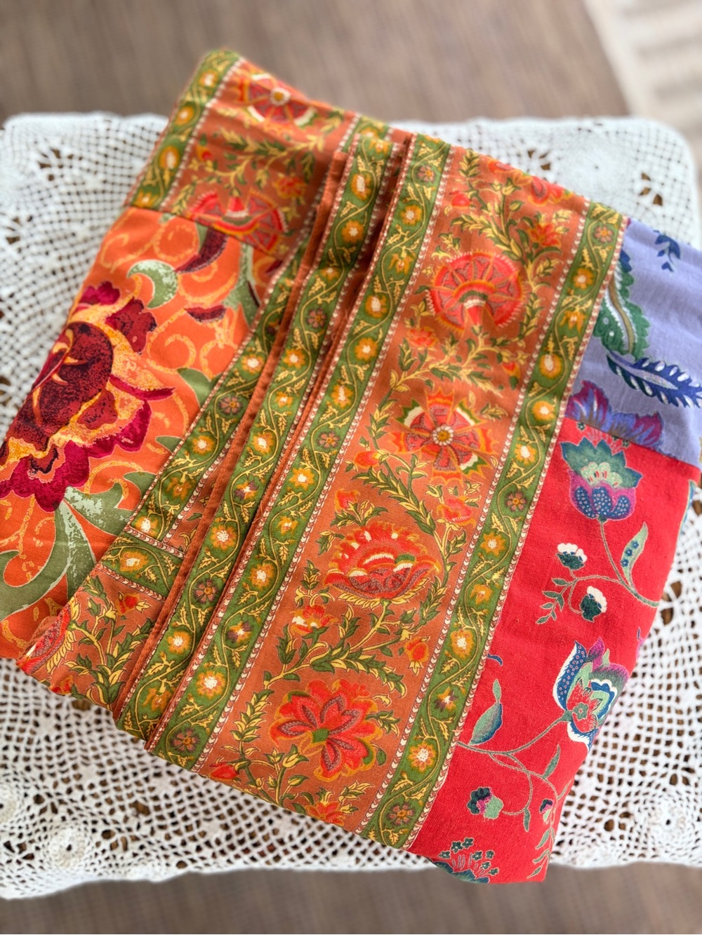 The Company Store Boho Patchwork Floral Shower Curtain Cotton